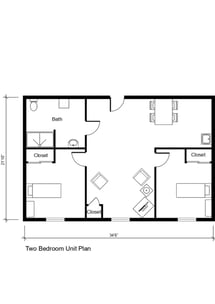 Two Bedroom Unit Plan - Acacia 717 sq. ft._page-0001-1